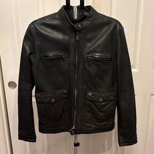 True Religion Black Leather Jacket